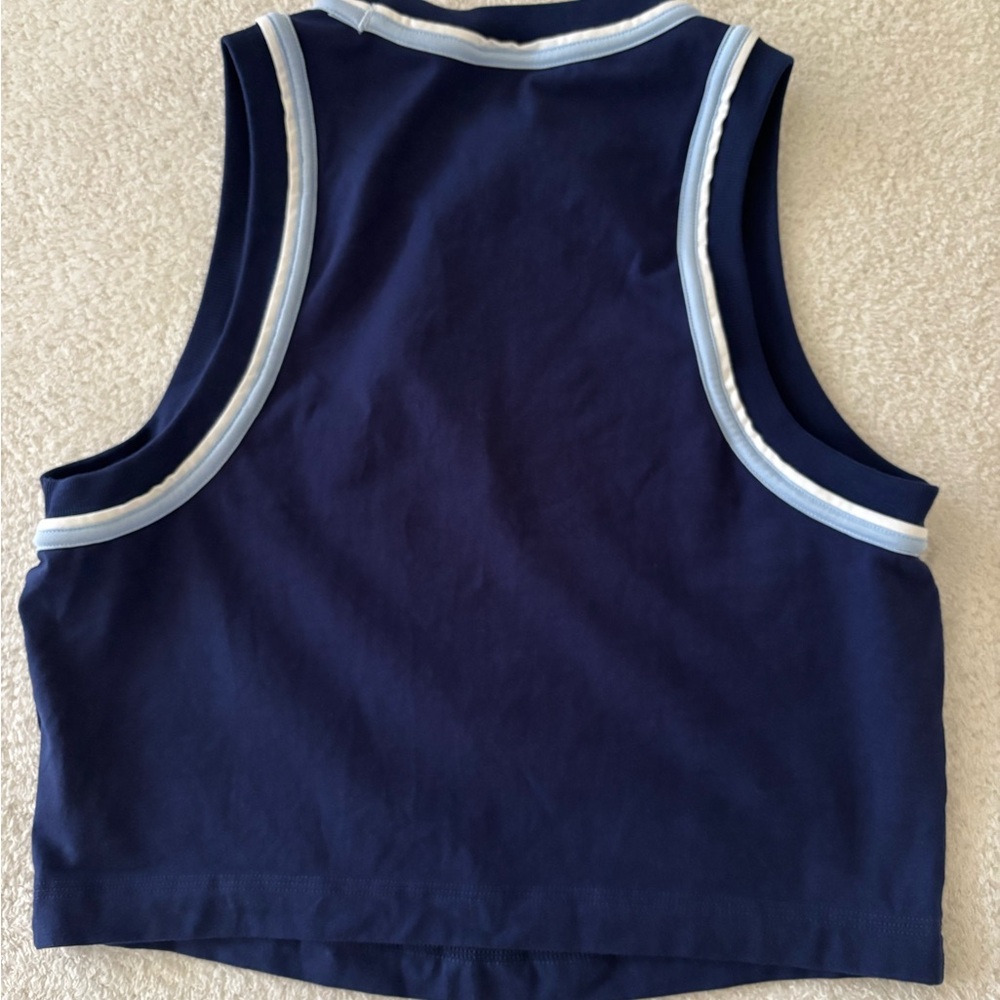 Adidas Women’s Navy Tank Top with Light Blue Accents - Picture 6 of 8